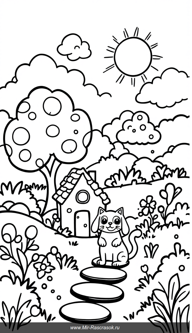 Весёлый парк для раскрашивания большие простые формы для детей