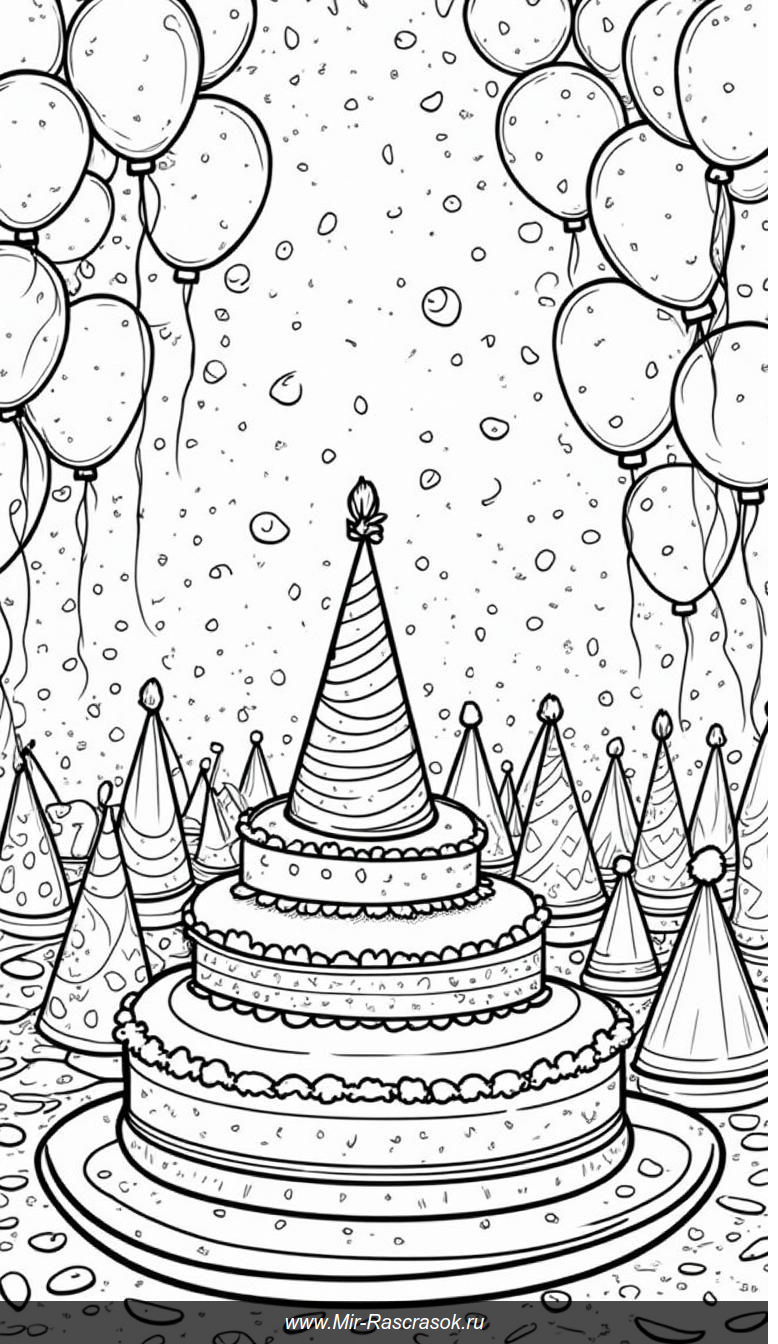 Раскраска для праздника радости и веселья