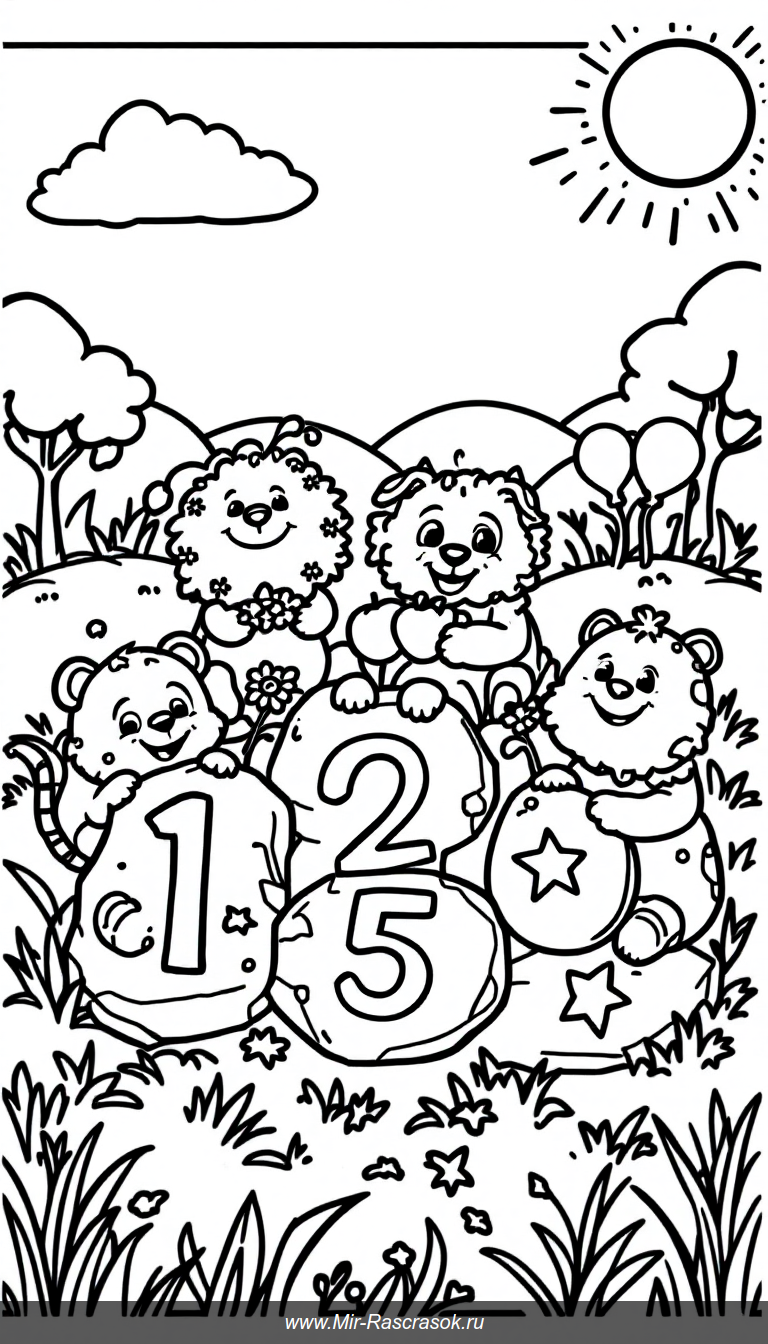 Учимся считать весело с раскрасками чисел