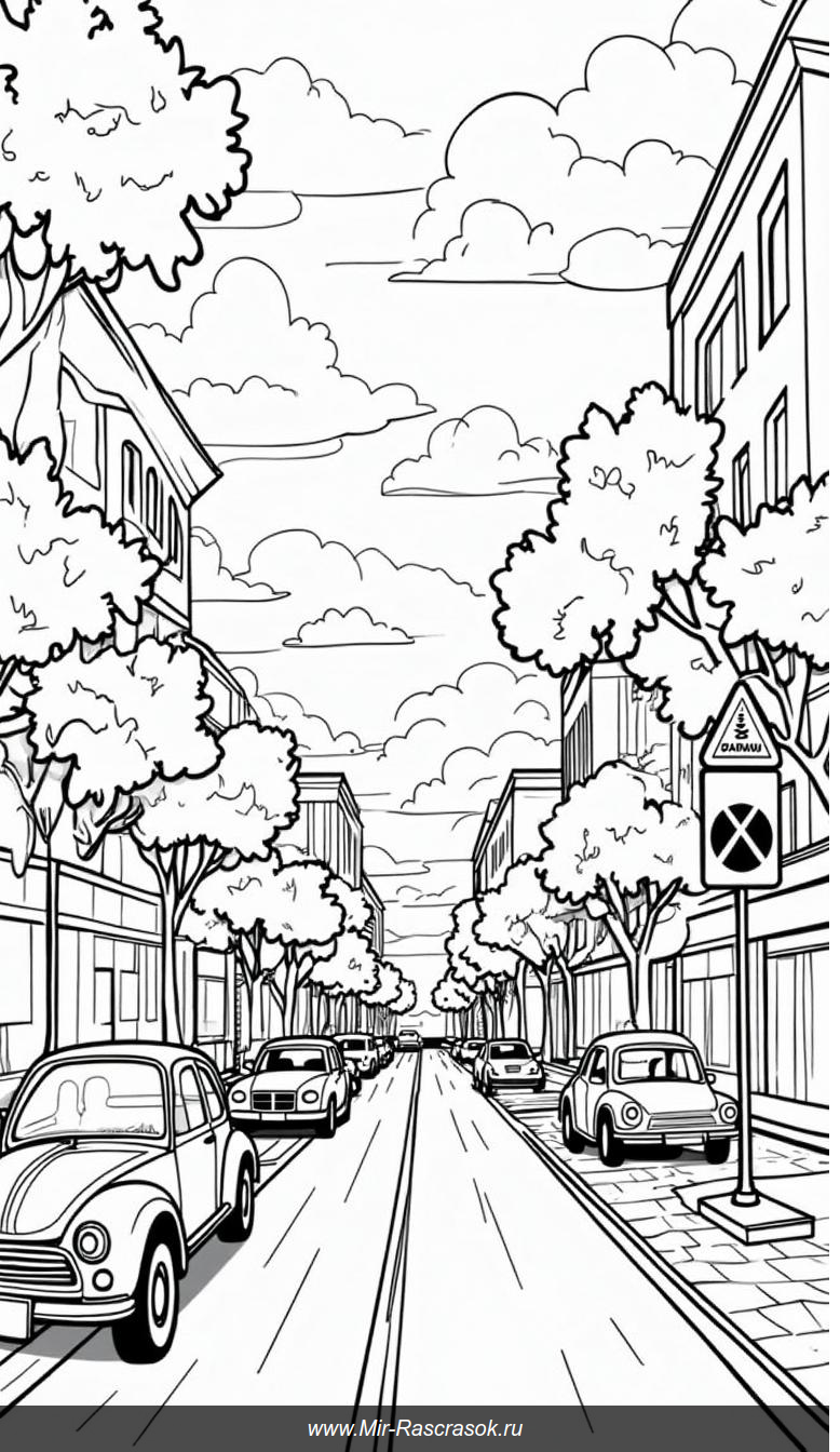 Раскраска городской жизни дайте волю фантазии