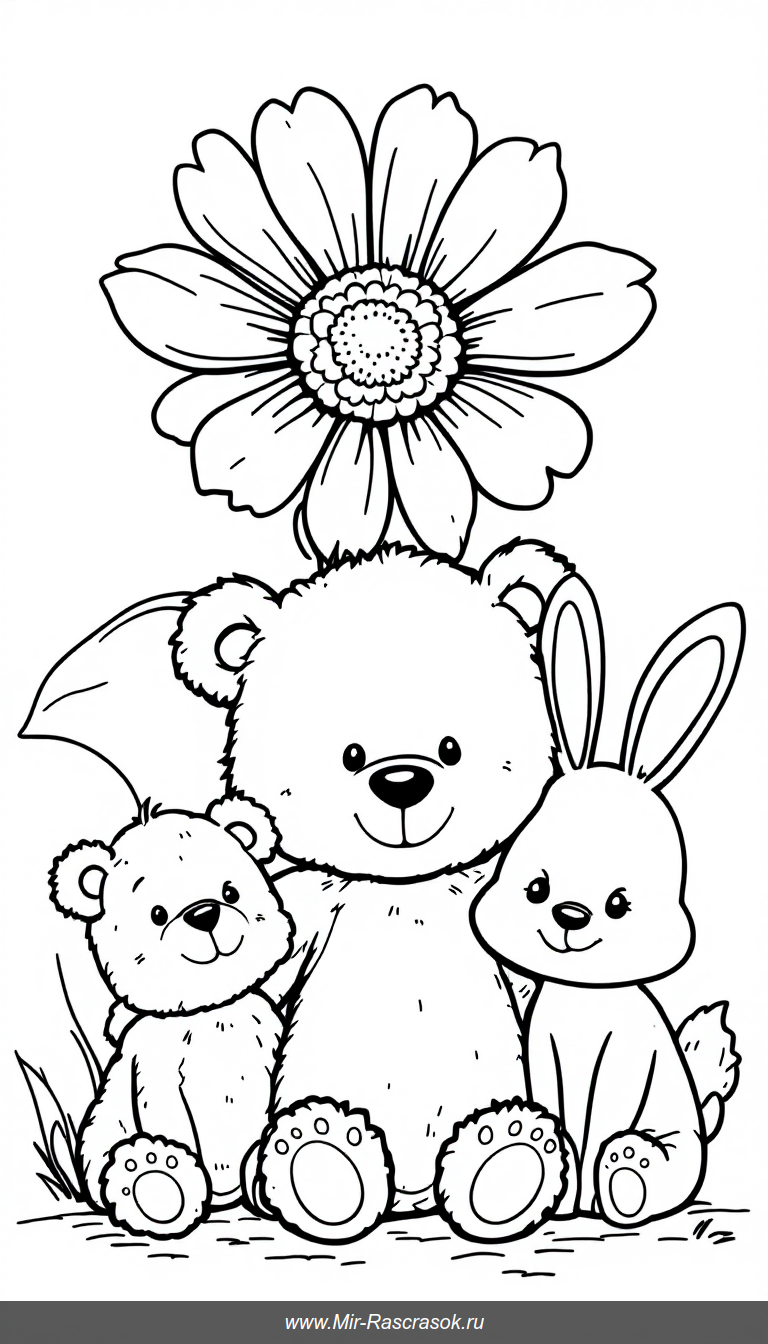 Самые милые животные для раскрашивания