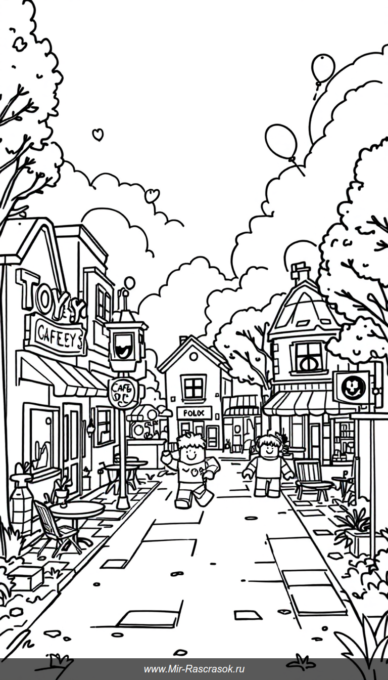 Исследуем город Роблокс с друзьями