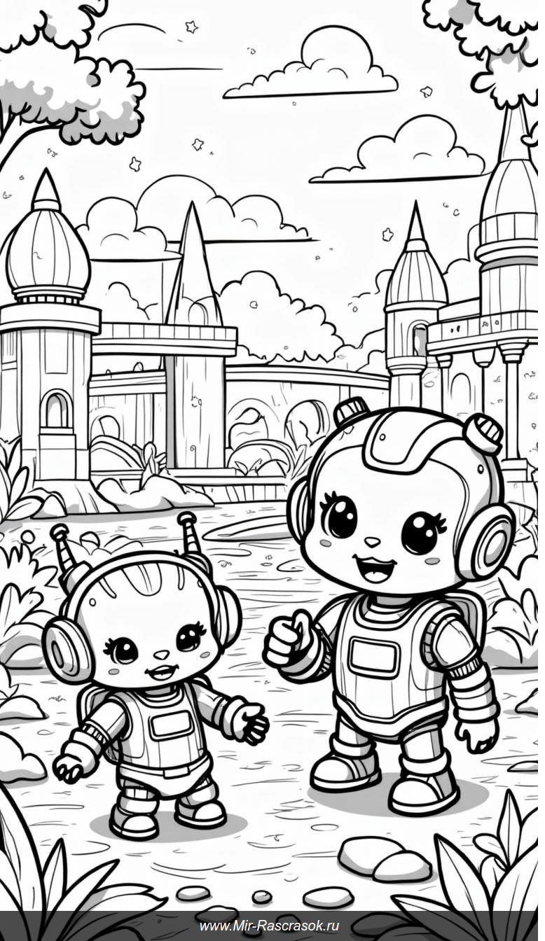 Мир роботов: раскраска будущего