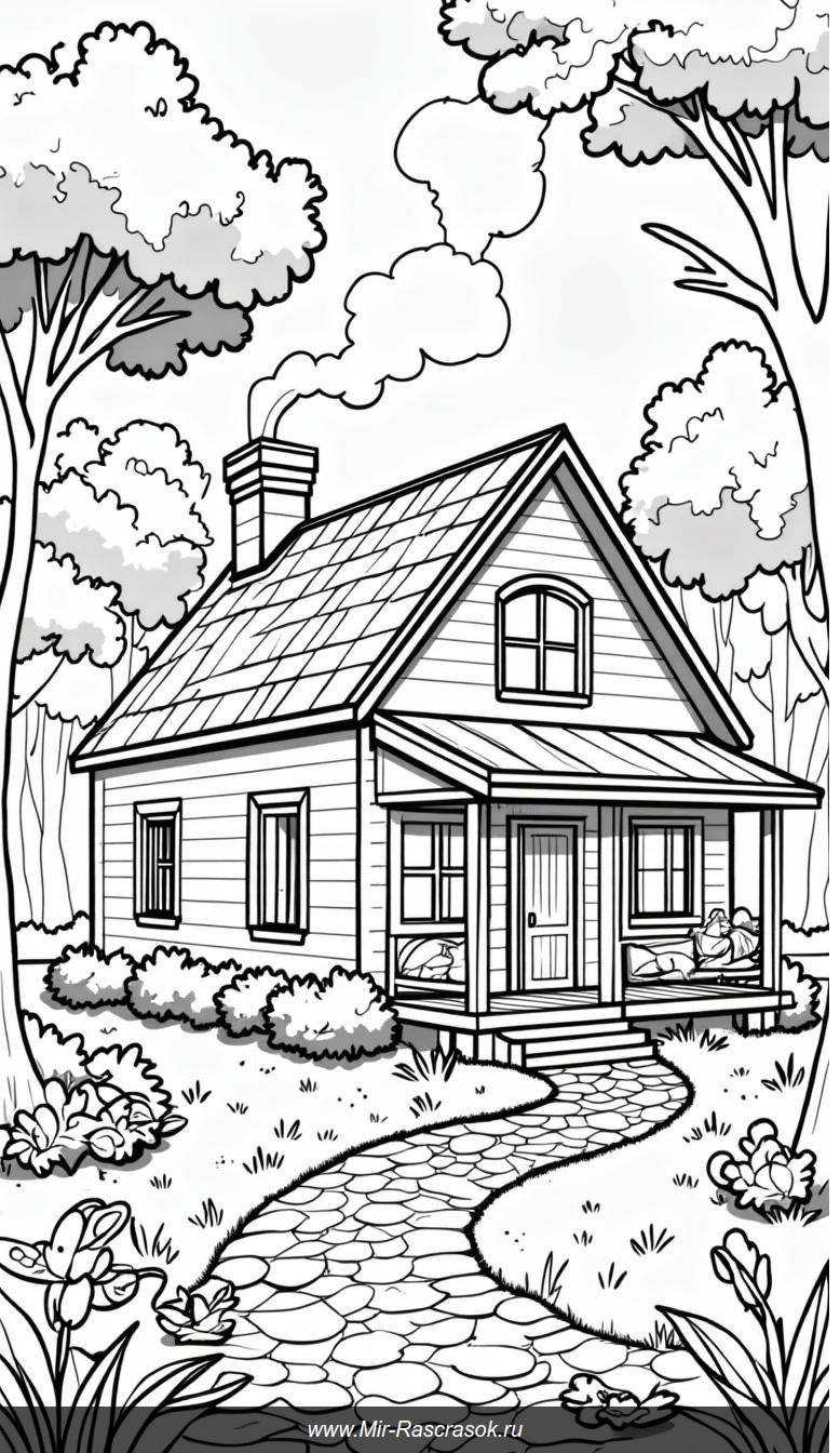 Рисунки для творчества домик в лесу дарит уют и вдохновение