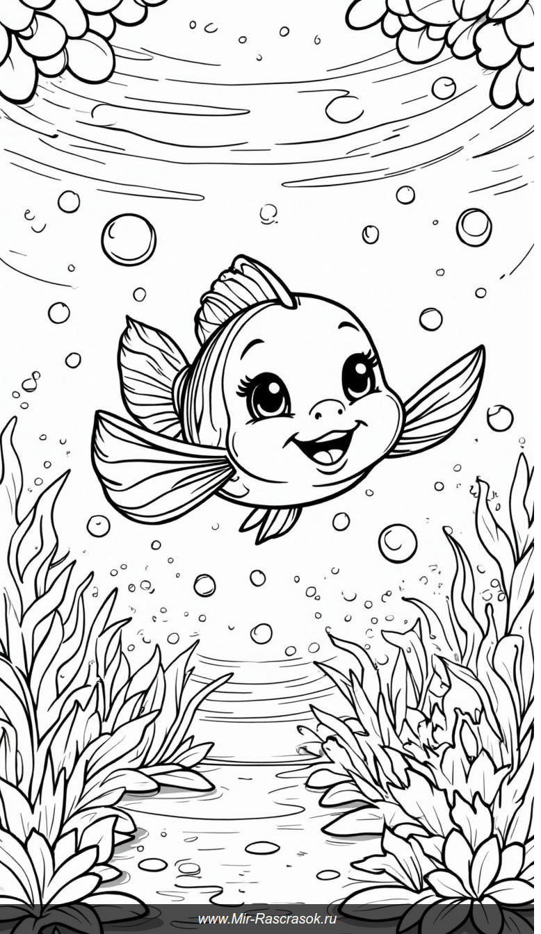 Веселые рыбки в подводном мире