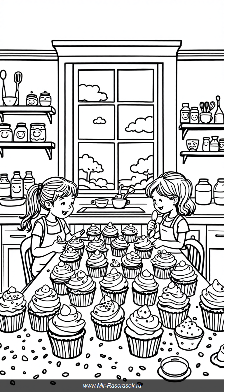 Весёлое раскрашивание на фабрике капкейков для детей