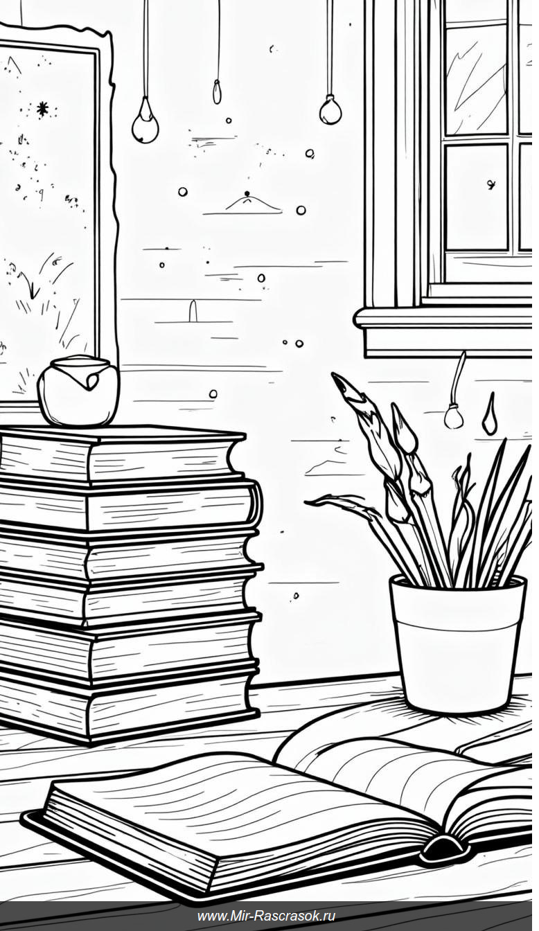 Уютный уголок для творчества в черно-белых тонах