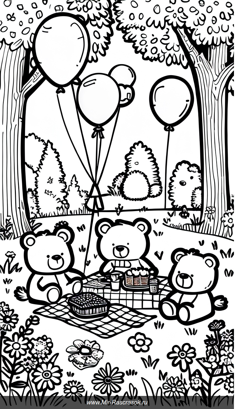 Медвежья сказка: уютный пикник в солнечном парке