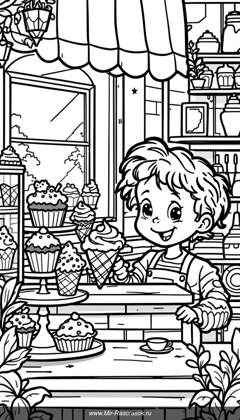 Сладкие капкейки и мороженое для детей