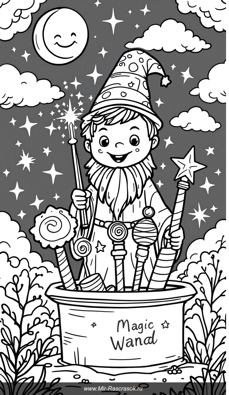 Волшебный мир для детей раскрась и создай свою магию