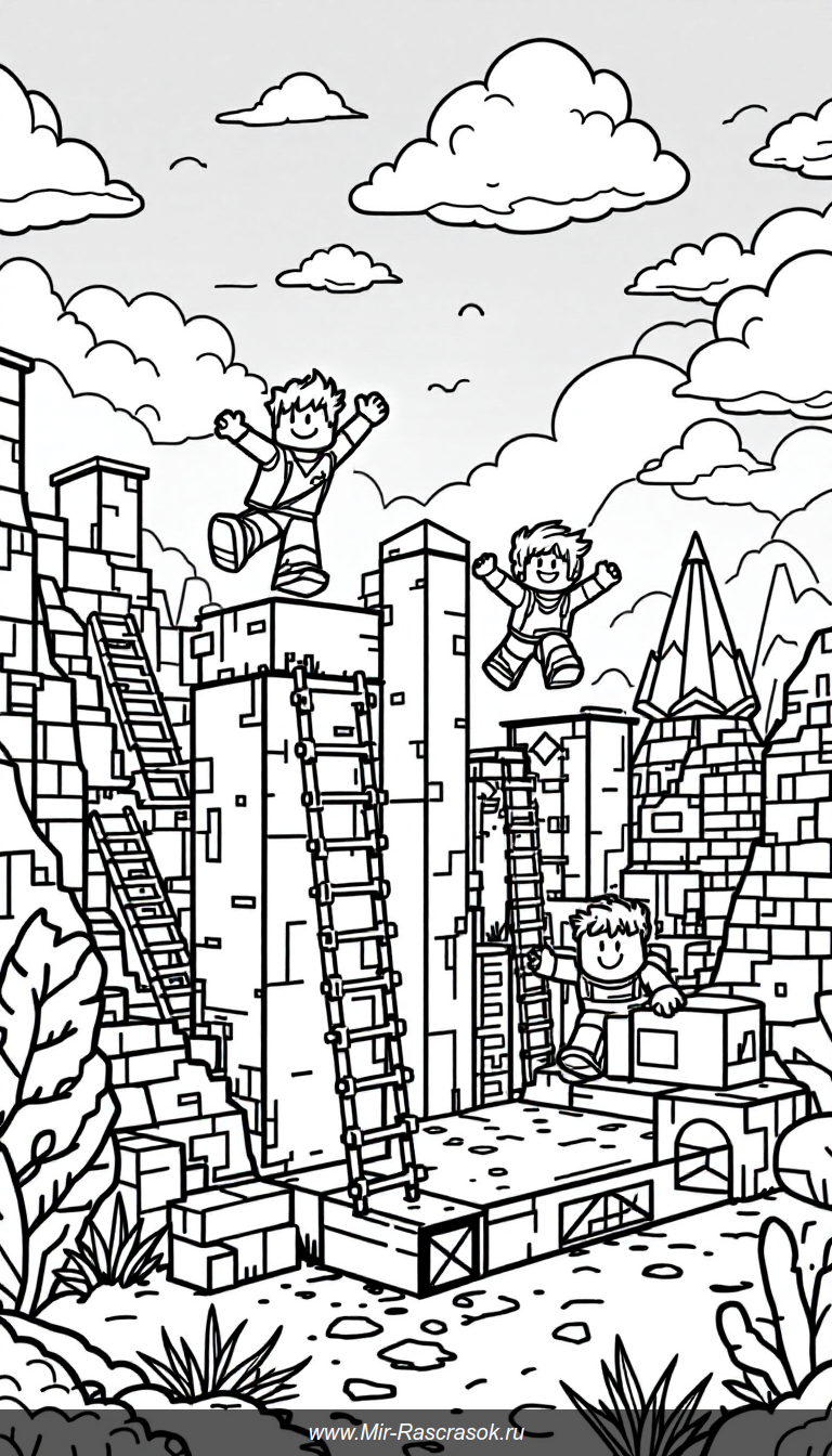 Погрузитесь в мир Roblox Obby с веселыми препятствиями и яркими персонажами 🧱🎮 Этот дружелюбный курс для детей развивает ловкость и смекалку 🏃♂️✨ Отличное развлечение для маленьких геймеров и начинающих художников 🎨👧👦