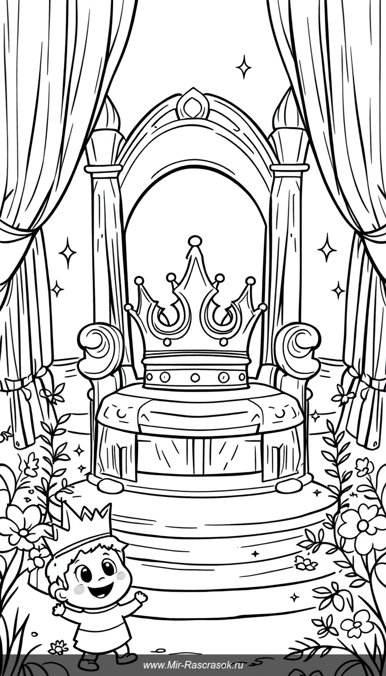 Откройте мир корон с нашей раскраской для детей 👑 Простые и красивые рисунки ждут тебя 🎨 Развивай фантазию и наслаждайся творчеством вместе с любимой темой royal crowns 🌟 Отличное занятие для маленьких художников 🖍️✨
