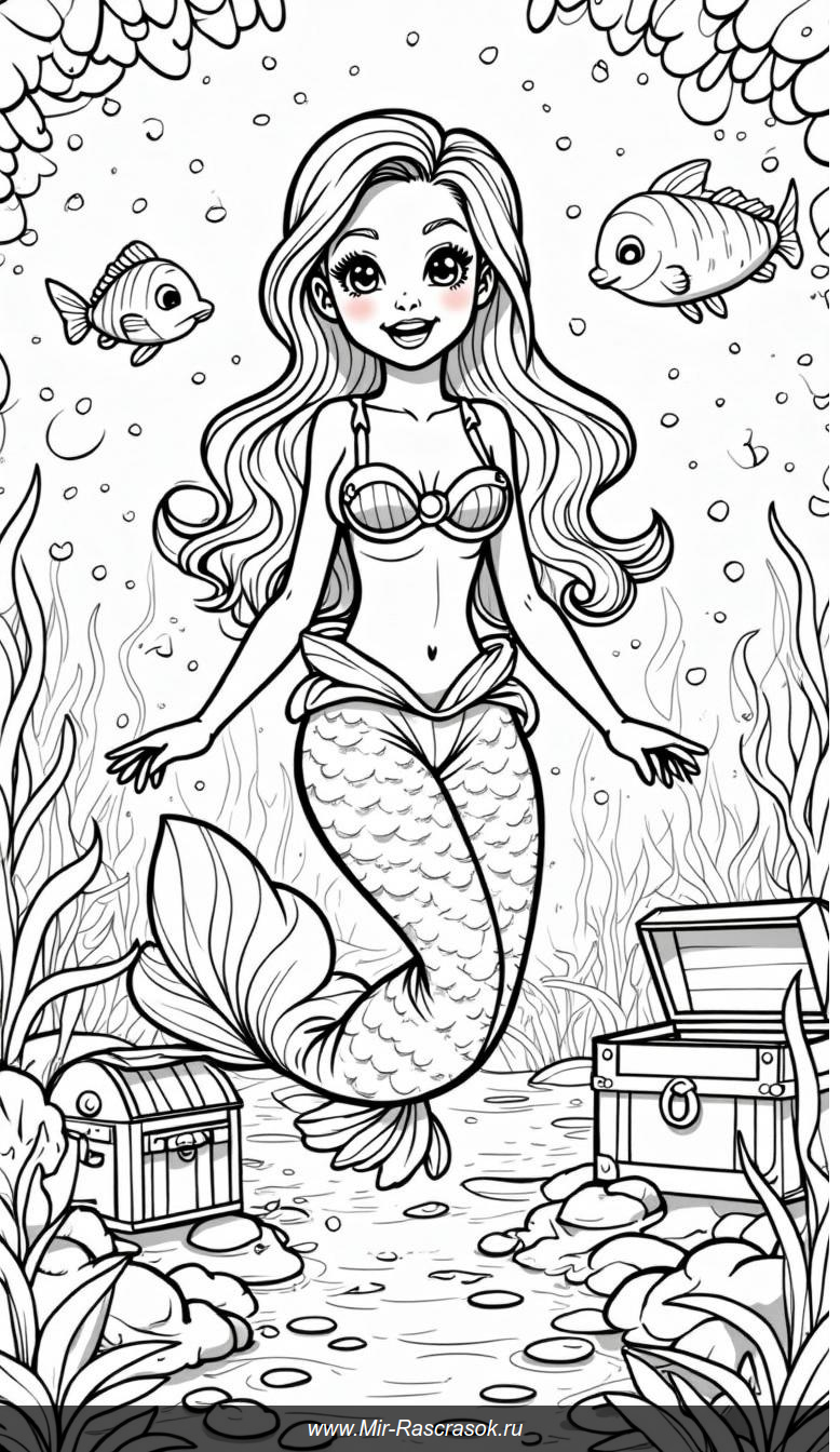 Волшебный подводный мир русалки