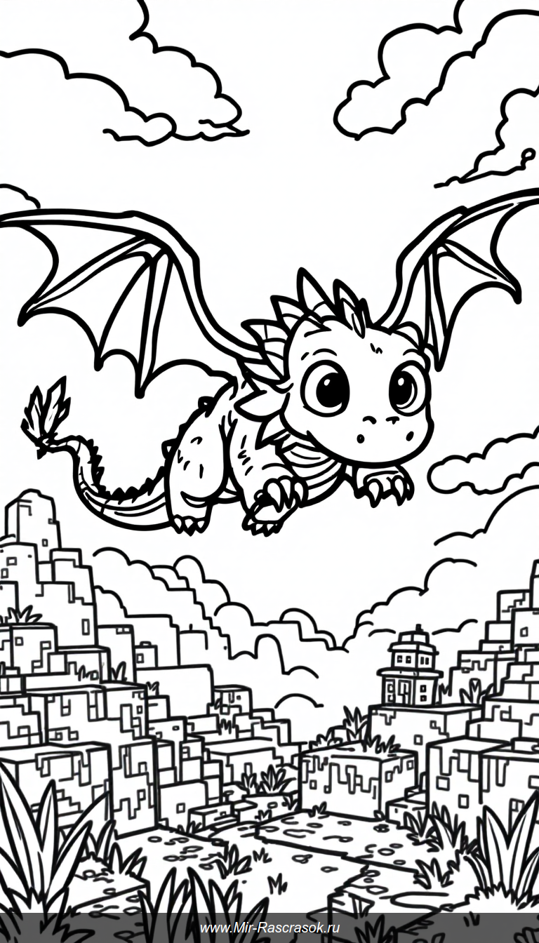 Сцена битвы с Эндэр Дрэгоном в Майнкрафт