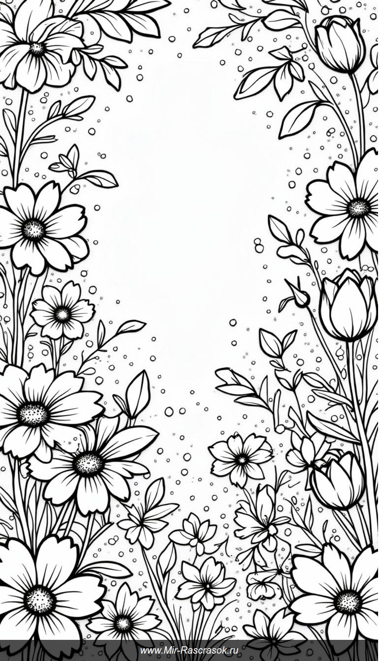 Раскраска для души: цветы и волшебные завитки для вдохновения