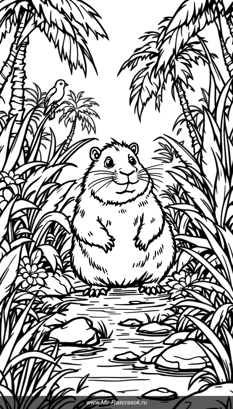 Капибара в джунглях приключения для детей