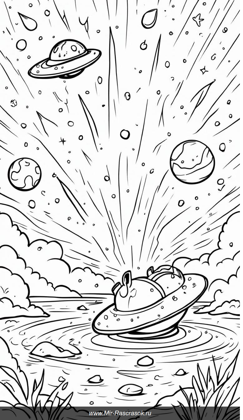 Рисуем космос весело с кометами и планетами