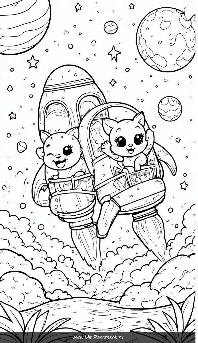 Весёлый космический корабль и дружелюбные инопланетяне