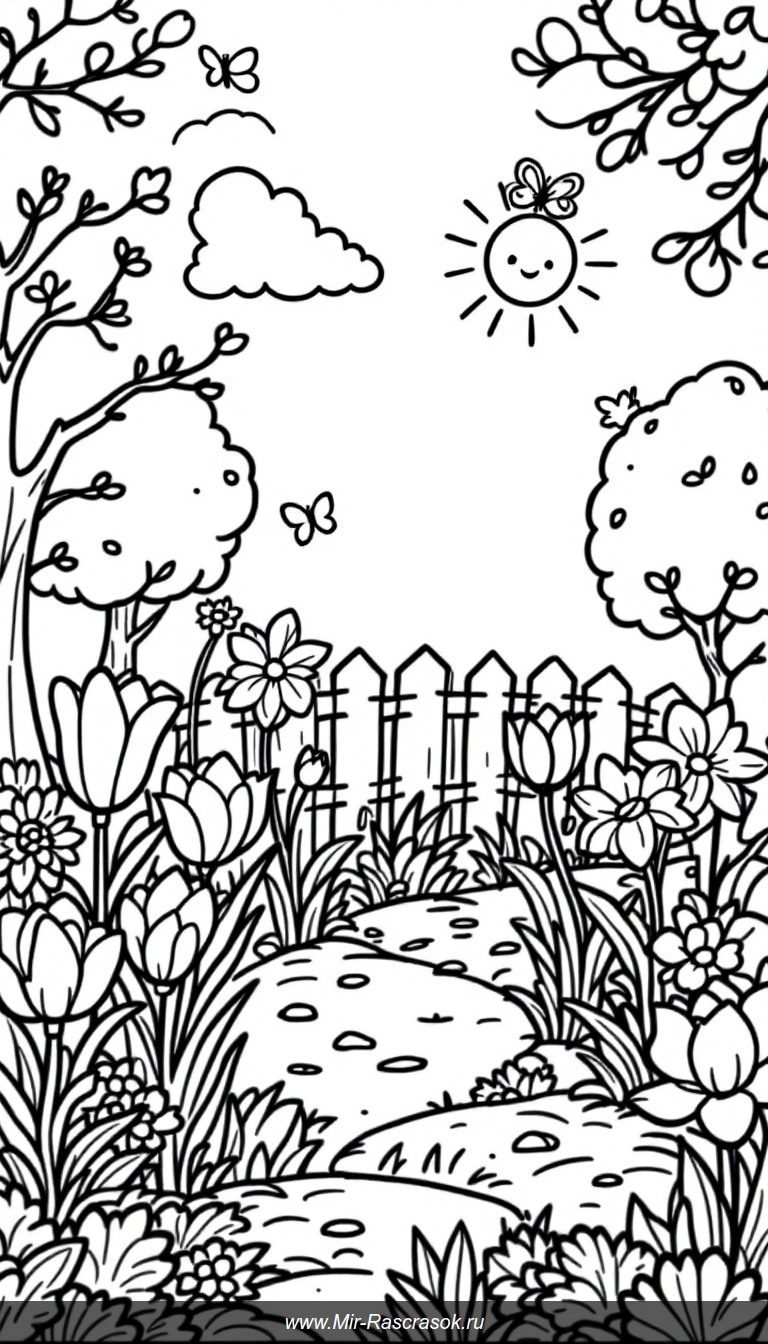 Весенние цветы оживают на страницах детской раскраски 🌷🌼☀️ Простые и весёлые рисунки для творческого времяпрепровождения детей, развивают моторику и воображение 🎨🦋 Идеально подходят для весеннего вдохновения и учат распознавать яркие цветы 🌸🌻