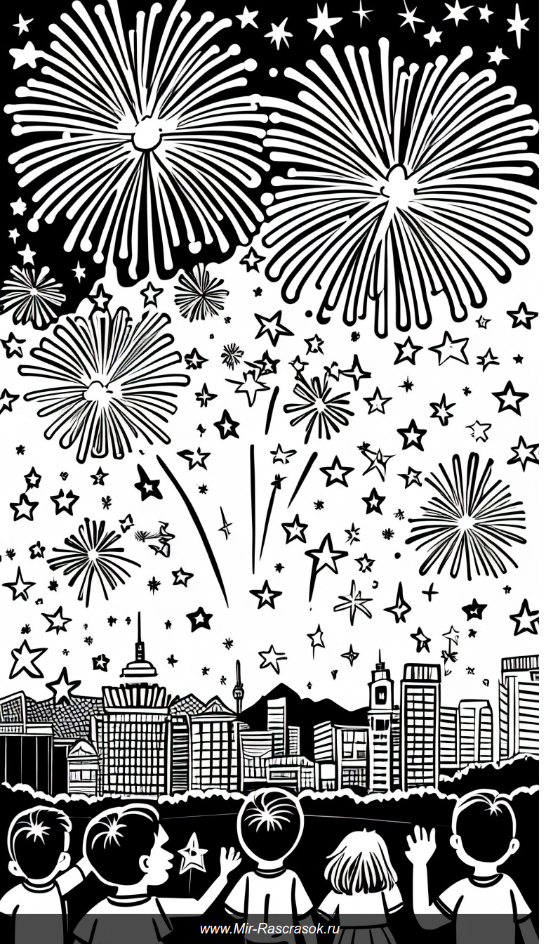 Волшебный вечер фейерверков и звезд глазами счастливых детей