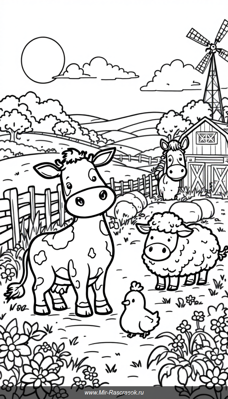 Веселые фермерские животные