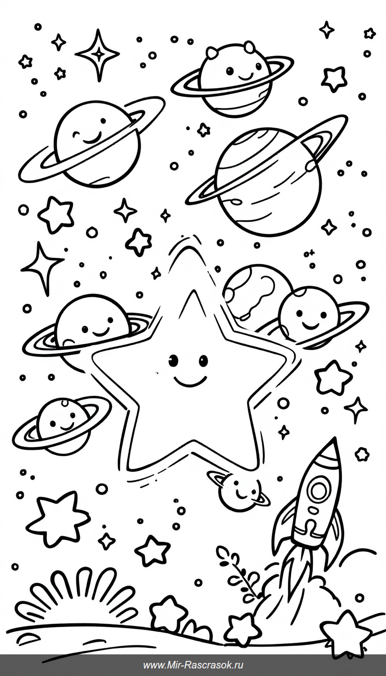 Планеты и звезды для детского творчества