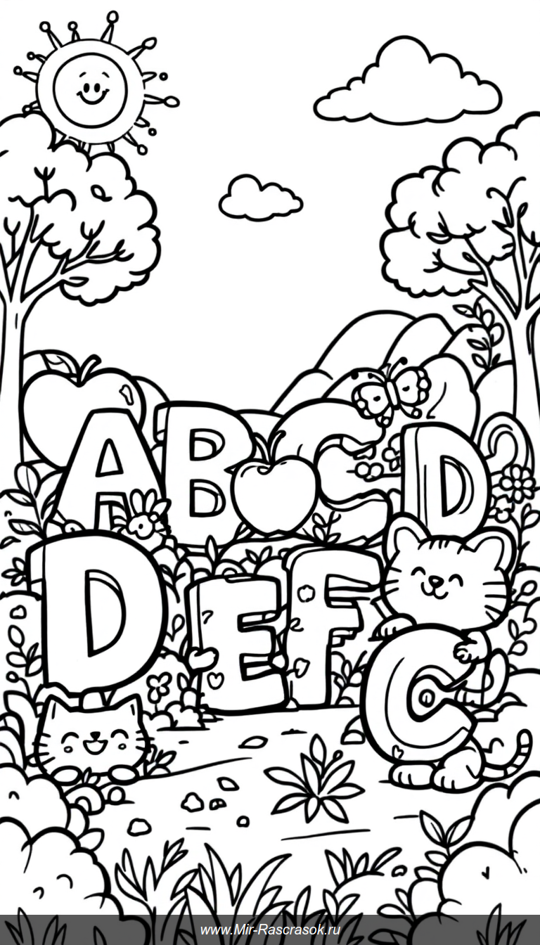 Веселый алфавит для маленьких художников