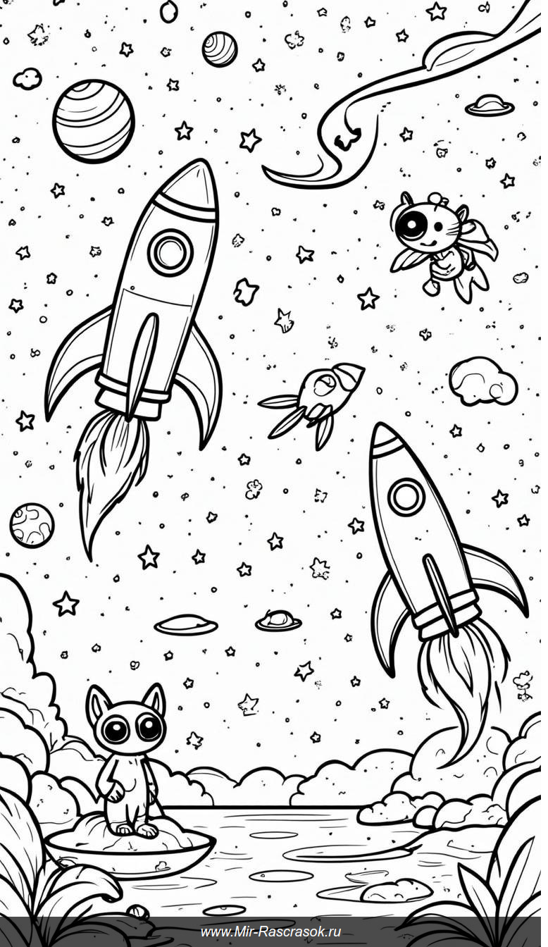 Волшебный космос для юных астронавтов рисуем вместе