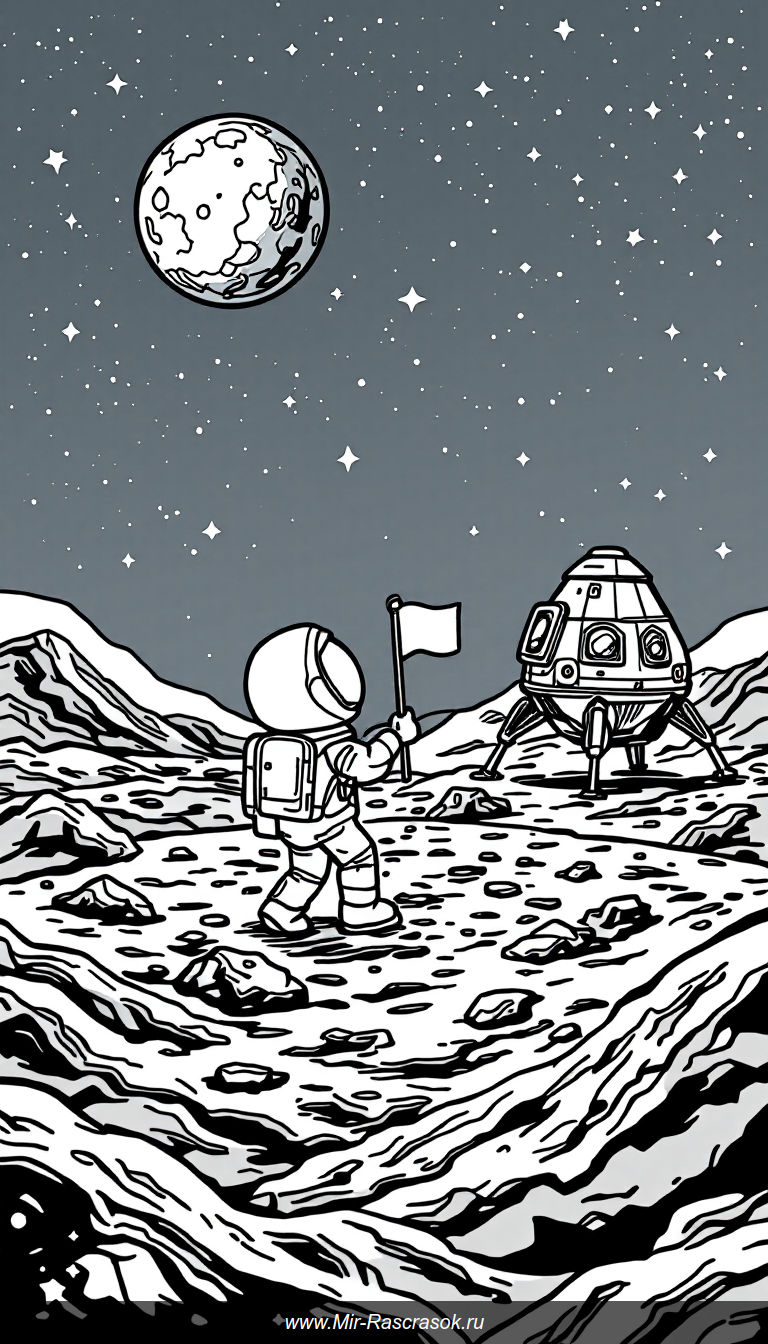 Первый шаг человека на Луне