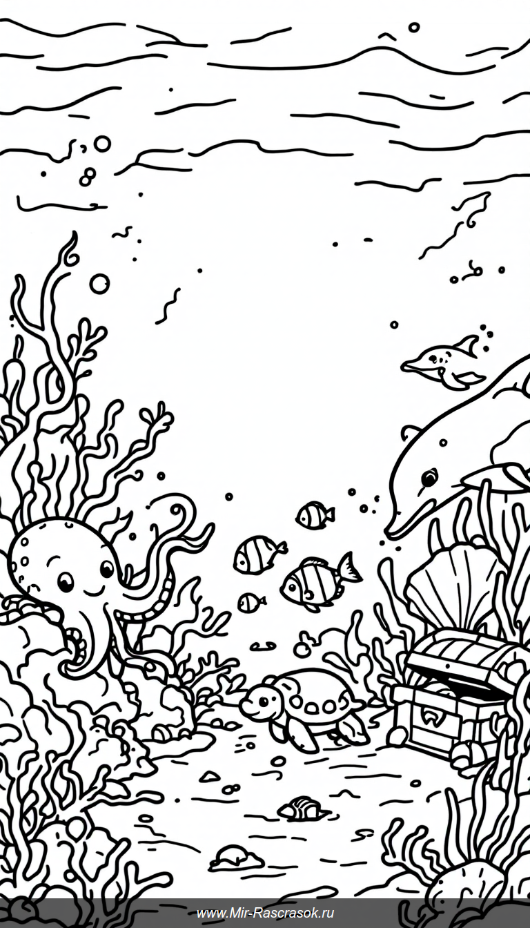 Погружение в морские глубины для раскрашивания